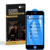 1x 9D Keramik fr iPhone 7 Plus FULL-COVER Panzerfolie...