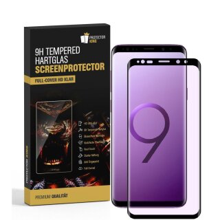 1x 9H Hartglas für Samsung Galaxy S9 Plus FULL CURVED Displayschutz Panzerfolie SW KLAR Schutzglas Panzerglas Schutzfolie Displayglas Glasfolie Echtes Glas