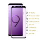 1x 9H Hartglas für Samsung Galaxy S9 Plus FULL CURVED Displayschutz Panzerfolie SW KLAR Schutzglas Panzerglas Schutzfolie Displayglas Glasfolie Echtes Glas