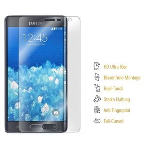 2x Displayschutzfolie fr Samsung Galaxy Note Edge FULL COVER Displayfolie KLAR