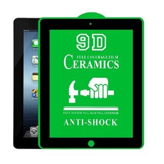 3x 9D Keramik fr iPad 3 FULL-COVER Panzerfolie Displayschutz Panzerschutz Schutzfolie Displayfolie Folie ANTI-SHOK ANTI-BRUCH-ANTI-STO