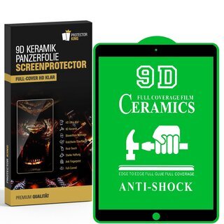 6x 9D Keramik fr iPad Pro 10.5 FULL-COVER Panzerfolie Displayschutz Panzerschutz Schutzfolie Displayfolie Folie ANTI-SHOK ANTI-BRUCH-ANTI-STO