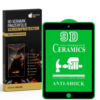 1x 9D Keramik fr iPad Mini 1 FULL-COVER Panzerfolie Displayschutz Panzerschutz Schutzfolie Displayfolie Folie ANTI-SHOK ANTI-BRUCH-ANTI-STO