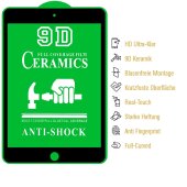 6x 9D Keramik für iPad Mini 2019 FULL-COVER Panzerfolie Displayschutz Panzerschutz Schutzfolie Displayfolie Folie ANTI-SHOK ANTI-BRUCH-ANTI-STOß
