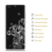 4x 9H Hartglas für Samsung Galaxy S20 Ultra FULL CURVED Schutzfolie Schutzglas Klar Displayschutz Panzerfolie Displayglas Tempered Glasfolie Panzerglas Sicherheitsglas Echtglas