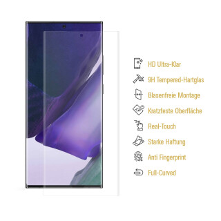 6x 9H Panzerglas fr Samsung Galaxy Note 20 Ultra FULL CURVED Schutzfolie Schutzglas HD KLAR Hartglas Displayschutz Panzerfolie Displayglas Tempered Glasfolie Sicherheitsglas Echtglas