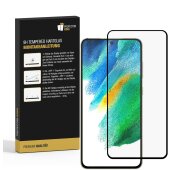 6x 9H Hartglas für Samsung Galaxy S21 FE FULL COVER Panzerfolie Displayschutz KLAR SW Panzerglas Schutzglas Schutzfolie