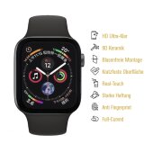 3x 9D Keramik-Glass für Apple Watch 4/ 5/ 6 40 mm FULL COVER HD KLAR Panzerfolie Displayschutz Schutzfolie Ceramic Screen-Protector