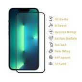 6x 9D Keramik-Glass für iPhone 13 Pro FULL COVER 3D KLAR Panzerfolie Displayschutz Schutzfolie Ceramic Screen-Protector
