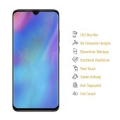 2x 9H Panzerglas für Huawei P30 FULL COVER Displayschutz Schutzglas Hartglas Schutzfolie Panzerfolie KLAR Tempered echtes Displayglas Glasfolie Displayfolie Folie Transparent