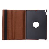 Schutzhülle für iPad Air 10.9 2020 2021 2022 Tablet Hülle Schutz Tasche Case Cover Braun 360 Grad drehbar Rotation Bumper