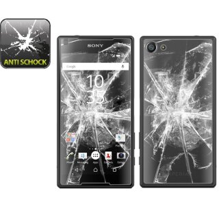 4x Panzerfolie für Sony Xperia Z5 Compact ANTI-SCHOCK Displayschutzfolie KLAR FB