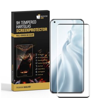 1x 9H Hartglas für Xiaomi Mi 11 Pro FULL COVER Panzerfolie Displayschutz KLAR Panzerglas Schutzglas Schutzfolie