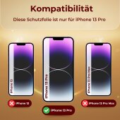 3x 9H Panzerglas für iPhone 13 Pro HD KLAR echtes Tempered Glass Panzerfolie Displayschutz Schutzglas Hartglas Schutzfolie Screen-Protector