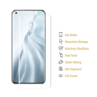 2x Panzerfolie fr Xiaomi Mi 11 Ultra FULL COVER Displayschutz Displayfolie MATT