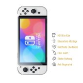 6x Panzerfolie für Nintendo Switch Oled Anti-Shock HD klar Displayschutz Schutzfolie Folie Screen-Protector