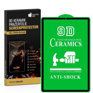 6x 9D Keramik-Glass für Samsung Galaxy Tab S6 FULL COVER 3D KLAR Panzerfolie Displayschutz Schutzfolie Ceramic Screen-Protector