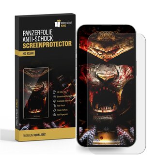 2x Panzerfolie fr iPhone 13 FULL COVER Displayschutzfolie Schutzfolie HD-KLAR PET