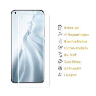 6x 9H Hartglas fr Xiaomi Mi 11 Pro FULL CURVED Panzerfolie Displayschutz 3D Panzerglas Schutzglas Schutzfolie