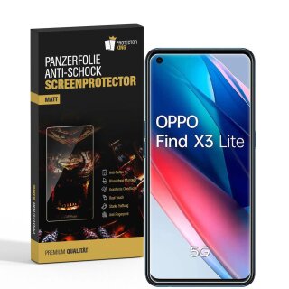 2x Panzerfolie für Oppo Find X3 Lite ANTI-REFLEX Displayschutz Schutzfolie MATT