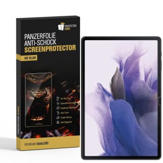 2x Panzerfolie fr Samsung Galaxy Tab S7 FE ANTI-SHOCK Displayschutz HD KLAR PET Schutzfolie