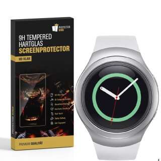 2x 9H Hartglas für Samsung Galaxy Gear S2 Displayschutz Panzerfolie Schutzglas KLAR Panzerglas Schutzfolie