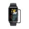 2x 9H Hartglas für Huawei Honor Watch ES FULL CURVED Displayschutz Panzerfolie Panzerglas Schutzfolie Schutzglas HD Klar Schwarzer Rand