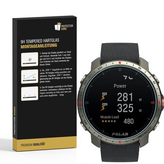 2x 9H Hartglas fr Polar Grit X Pro Titan Smart Watch Displayschutz Panzerfolie Schutzglas KLAR Panzerglas Schutzfolie