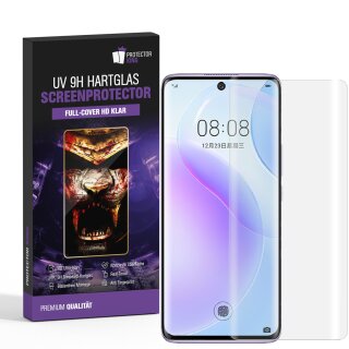 2x UV-Liquid 9H Panzerglas für Huawei Nova 9 3D KLAR echtes Tempered Panzerhartglas Schutzglas Displayschutz Panzerfolie Schutzfolie Screen Protector