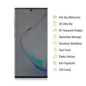 1x Blickschutz 9H Panzerglas für Samsung Galaxy Note 10 Plus Anti-Spy Privacy Displayschutz Panzerfolie Schutzfolie echtes Tempered Glass Schutzglas Screen-Protector