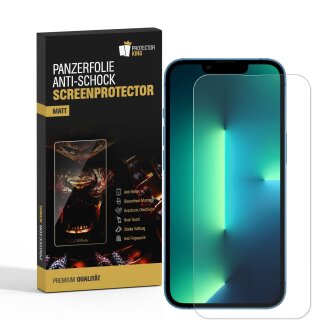 4x Panzerfolie für iPhone 13 Pro ANTI-SHOCK Displayschutz Schutzfolie MATT ANTI-REFLEX ENTSPIEGELT