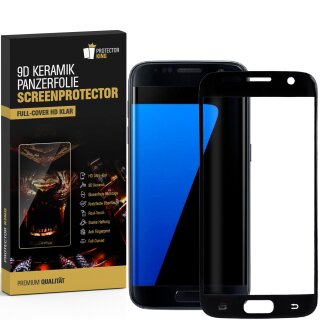 4x 9D Keramik-Glass für Samsung Galaxy S7 Edge FULL COVER 3D KLAR Panzerfolie Displayschutz Schutzfolie Ceramic Screen-Protector