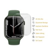 2x Panzerfolie für Apple Watch 7 45mm FULL CURVED Displayschutz Schutzfolie HD KLAR UNZERBRECHLICHEN PET MATERIAL