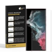 3x Hydrogel-Glass für Samsung Galaxy S22 Ultra Selbstheilend für Micro Kratzer 3D KLAR Panzerfolie Displayschutz Schutzfolie Screen-Protector