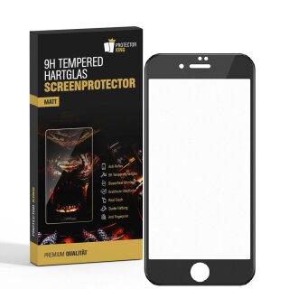 2x Matt 9H Hartglas für iPhone 8 Plus FULL COVER Schutzfolie Schutzglas Displayschutz ANTI-REFLEX Displayglas Panzerglas Glasfolie Tempered Sicherheitsglas Echtglas Panzerfolie