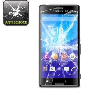 3x Panzerfolie für Sony Xperia M4 Aqua ANTI-SCHOCK Displayschutzfolie HD KLAR