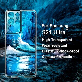Schutzhlle fr Samsung Galaxy S21 Ultra Kamera Handyhlle Case Cover Tasche Transparent Smartphone Bumper ANTI-SHOCK/ ANTI-STO
