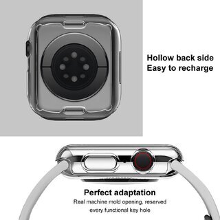 1x Schutzhülle für Apple Watch 7 41mm Smartwatch Schutz Hülle Case Cover Tasche Transparent Uhr Bumper ANTI-SHOCK/ ANTI-STOß