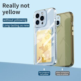 Schutzhlle fr iPhone 12 Kamera Case Handyhlle Cover Tasche Transparent Smartphone Bumper (Kartensteckplatz-Kreditkarte-Geldscheine)