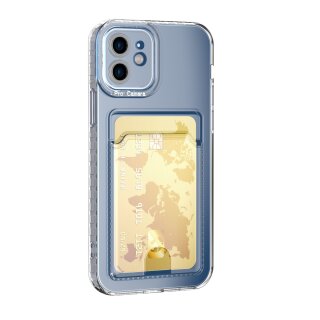 Schutzhülle für iPhone 11 Pro Kamera Case Handyhülle Cover Tasche Transparent Smartphone Bumper (Kartensteckplatz-Kreditkarte-Geldscheine)