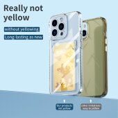 Schutzhülle für iPhone 11 Pro Kamera Case Handyhülle Cover Tasche Transparent Smartphone Bumper (Kartensteckplatz-Kreditkarte-Geldscheine)