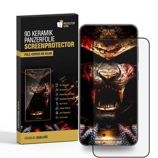 1x 9D Keramik fr Samsung Galaxy S22 FULL-COVER Panzerfolie Displayschutz Panzerschutz Schutzfolie Displayfolie Folie ANTI-SHOK ANTI-BRUCH-ANTI-STO
