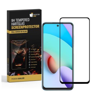 6x 9H Hartglas für Xiaomi Redmi 10 FULL COVER Schutzglas Schutzfolie Panzerfolie Displayschutz KLAR Panzerglas Echtes Tempered Displayglas