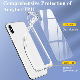 Schutzhlle fr iPhone XS Kamera Case Panzerhlle Handyhlle Cover Tasche Transparent Smartphone Bumper
