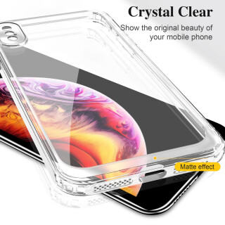 Schutzhlle fr iPhone XS Kamera Case Panzerhlle Handyhlle Cover Tasche Transparent Smartphone Bumper