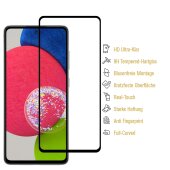 1x 9H Hartglas für Samsung Galaxy A52s FULL COVER Schutzfolie Schutzglas SW Displayglas Tempered Glasfolie Panzerglas Sicherheitsglas Echtglas Displayschutz Panzerfolie