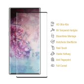 3x 9H Hartglas für Samsung Galaxy Note 10 Plus FULL CURVED Schutzglas Schutzfolie Displayschutz Panzerfolie KLAR Panzerglas Tempered echtes Displayglas Glasfolie Displayfolie Folie Transparent