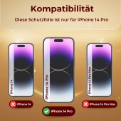 4x 9H Panzerglas für iPhone 14 Pro HD KLAR echtes Tempered Glass Panzerfolie Displayschutz Schutzglas Hartglas Schutzfolie Screen-Protector