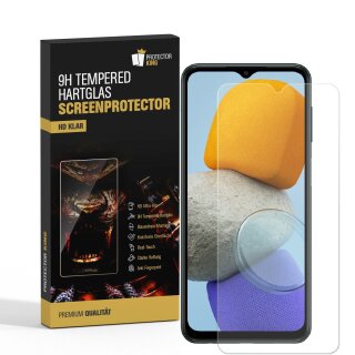 1x 9H Hartglas für Samsung Galaxy M23 Panzerfolie Displayglas KLAR SW Panzerglas Schutzfolie