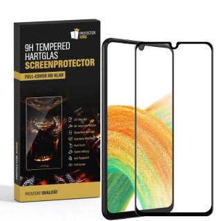 3x 9H Panzerglas für Samsung Galaxy A33 5G FULL COVER Displayschutz Schutzglas Hartglas Schutzfolie Panzerfolie KLAR Tempered echtes Displayglas Glasfolie Displayfolie Folie Transparent